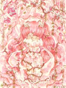 Rating: Safe Score: 0 Tags: 1girl cherry_blossoms flower frills hair_ornament image kirakishou long_hair monster_girl pink_hair pink_theme sakura_miku solo traditional_media User: admin