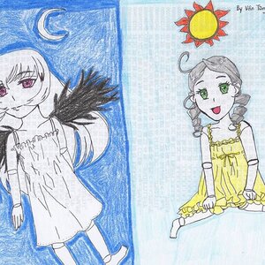 Rating: Safe Score: 0 Tags: 2girls :d ahoge bandages barefoot black_hair crescent_moon dress flat_chest green_eyes image kanaria long_hair moon multiple_girls pair smile suigintou sundress User: admin