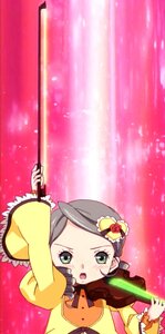 Rating: Safe Score: 0 Tags: 1girl :o dress frills green_eyes hair_ornament image instrument kanaria long_sleeves open_mouth solo User: admin