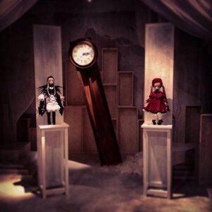 Rating: Safe Score: 0 Tags: 2girls auto_tagged clock doll dress hat multiple_dolls multiple_girls standing tagme window User: admin