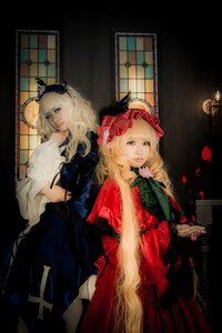 Rating: Safe Score: 0 Tags: 2girls 91076 blonde_hair dress flower long_hair looking_at_viewer mirror multiple_cosplay multiple_girls tagme User: admin