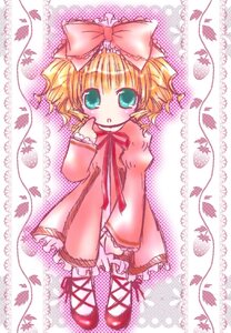 Rating: Safe Score: 0 Tags: 1girl :o blonde_hair bloomers blush bow dress frills full_body hair_bow hina_ichigo hinaichigo image long_sleeves looking_at_viewer pink_bow red_footwear shoes short_hair solo standing User: admin