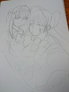 Rating: Safe Score: 0 Tags: 2girls auto_tagged blush dress evil_smile frills hairband image long_hair looking_at_viewer monochrome multiple_girls pair shinku sketch smile suigintou traditional_media twintails User: admin
