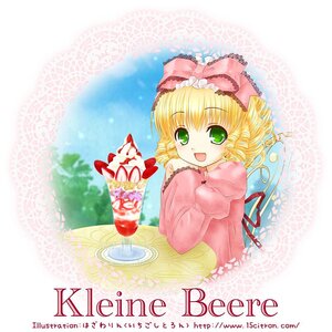 Rating: Safe Score: 0 Tags: 1girl :d blonde_hair bow cup dress food frills fruit green_eyes hina_ichigo hinaichigo image long_sleeves looking_at_viewer open_mouth parfait pink_bow pink_dress pink_shirt short_hair smile solo strawberry User: admin
