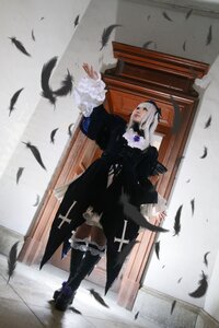 Rating: Safe Score: 0 Tags: 1girl angel angel_wings bird bird_on_hand bird_on_head bird_on_shoulder black_feathers black_wings cross crow dove dress eagle feathered_wings feathers flock frills gothic gothic_lolita lolita_fashion long_hair owl seagull silver_hair solo standing suigintou white_feathers wings User: admin