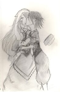 Rating: Safe Score: 0 Tags: 2girls dress hug image japanese_clothes kimono kiss long_hair long_sleeves monochrome multiple_girls pair short_hair sketch souseiseki suiseiseki wide_sleeves User: admin