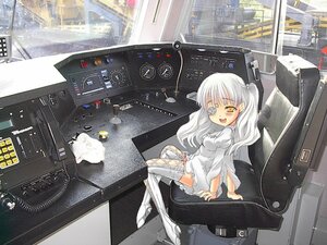 Rating: Safe Score: 0 Tags: 1girl blush dress eyepatch image keyboard_(computer) kirakishou long_hair monitor open_mouth sitting solo thighhighs white_hair yellow_eyes User: admin