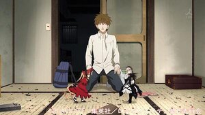 Rating: Safe Score: 0 Tags: 1boy auto_tagged bag black_hair brown_hair emiya_shirou image long_hair pair pants sakurada_jun shinku sitting suigintou tatami User: admin