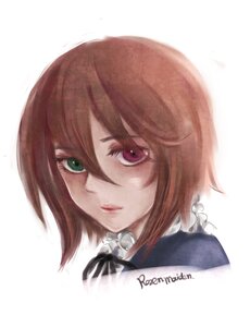 Rating: Safe Score: 0 Tags: 1girl artist_name brown_hair closed_mouth green_eyes hair_between_eyes image lips looking_at_viewer portrait short_hair simple_background solo souseiseki striped striped_shirt vertical_stripes white_background User: admin