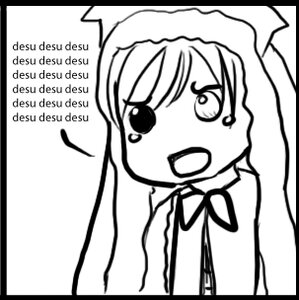 Rating: Safe Score: 0 Tags: 1girl :d bangs black_border blush border english_text eyebrows_visible_through_hair greyscale image letterboxed monochrome neck_ribbon open_mouth ribbon simple_background smile solo suiseiseki swept_bangs white_background User: admin