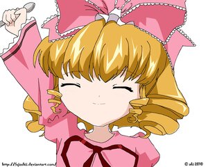 Rating: Safe Score: 0 Tags: 1girl artist_name bangs blonde_hair blush bow closed_eyes dress drill_hair eyebrows_visible_through_hair frills hair_bow hina_ichigo hinaichigo image pink_bow simple_background smile solo striped_background twitter_username watermark User: admin