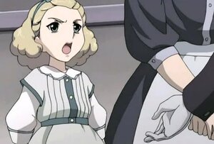 Rating: Safe Score: 0 Tags: 1boy 1girl :o blonde_hair buttons hairband human indoors long_sleeves open_mouth sarah screenshot short_hair solo standing User: admin