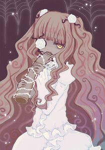 Rating: Safe Score: 0 Tags: 1girl bangs covering_mouth flower hair_ornament image kirakishou long_hair pink_hair rose solo thorns very_long_hair vines wavy_hair yellow_eyes User: admin