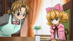 Rating: Safe Score: 0 Tags: 2girls apron blonde_hair bow brown_hair cup curtains dress drill_hair glasses green_eyes hair_bow hina_ichigo hinaichigo image indoors long_sleeves multiple_girls pink_bow plant ribbon sakurada_nori short_hair solo table teacup window User: admin