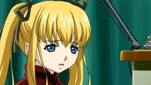 Rating: Safe Score: 0 Tags: 1girl bangs black_ribbon blonde_hair blue_eyes face hair_ribbon image long_hair looking_at_viewer parody ribbon shinku sidelocks solo twintails upper_body User: admin