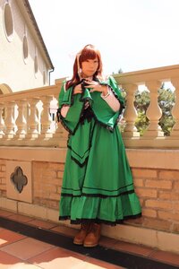 Rating: Safe Score: 0 Tags: 1girl boots braid brown_footwear brown_hair closed_eyes dress green_dress long_hair solo standing suiseiseki User: admin