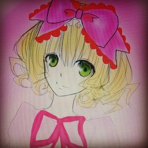 Rating: Safe Score: 0 Tags: 1girl blonde_hair bow eyebrows_visible_through_hair green_eyes hair_bow hina_ichigo hinaichigo image kagiyama_hina looking_at_viewer short_hair smile solo upper_body User: admin