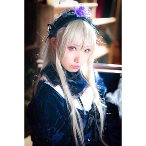 Rating: Safe Score: 0 Tags: 1girl bangs blonde_hair blue_eyes blurry blurry_background closed_mouth depth_of_field dress eyelashes flower hair_flower hair_ornament lips long_hair looking_at_viewer solo suigintou upper_body User: admin