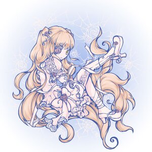 Rating: Safe Score: 0 Tags: 1girl dress eyepatch flower hair_flower hair_ornament image kirakishou long_hair rose solo tattoo thorns very_long_hair vines User: admin