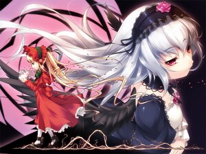 Rating: Safe Score: 0 Tags: 2girls black_wings blonde_hair blue_eyes bonnet bow capelet dress flower frills hairband image lolita_fashion lolita_hairband long_hair long_sleeves looking_at_viewer multiple_girls pair red_dress red_eyes rose rozen_maiden shinku silver_hair suigintou twintails very_long_hair wings yashima_takahiro User: admin