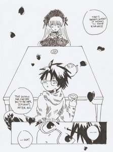 Rating: Safe Score: 0 Tags: 1boy 1girl cat comic food glasses greyscale hairband image long_hair monochrome shinku solo User: admin