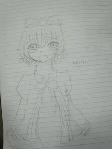 Rating: Safe Score: 0 Tags: 1girl eyebrows_visible_through_hair hinaichigo image looking_at_viewer monochrome open_mouth sketch smile solo traditional_media User: admin