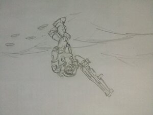 Rating: Safe Score: 0 Tags: bodysuit gloves goggles gun helmet hinaichigo holding holding_gun holding_weapon image monochrome rifle solo traditional_media weapon User: admin