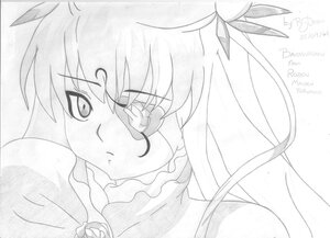 Rating: Safe Score: 0 Tags: 1girl barasuishou frown greyscale hair_ribbon image long_hair monochrome ribbon solo tears white_background User: admin