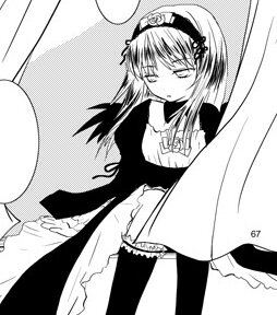 Rating: Safe Score: 0 Tags: 1girl closed_eyes dress frills greyscale hairband halftone image lolita_hairband long_sleeves monochrome polka_dot polka_dot_background sitting solo suigintou User: admin