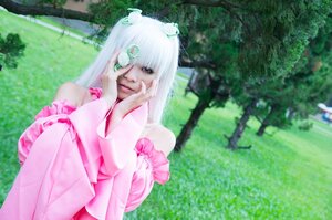Rating: Safe Score: 0 Tags: 1girl bare_shoulders day dress frills kirakishou long_hair looking_at_viewer outdoors smile solo white_hair User: admin