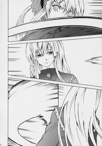 Rating: Safe Score: 0 Tags: 2girls comic doujinshi doujinshi_#150 eyebrows_visible_through_hair greyscale image long_hair monochrome multiple multiple_girls silent_comic User: admin