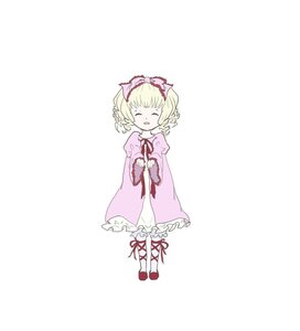 Rating: Safe Score: 0 Tags: 1girl blonde_hair bow closed_eyes dress drill_hair full_body hina_ichigo hinaichigo image long_sleeves open_mouth pink_bow red_footwear ribbon short_hair smile solo striped User: admin