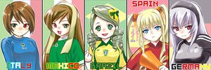 Rating: Safe Score: 0 Tags: 5girls artist_request blonde_hair blue_eyes brazil brown_hair column_lineup drill_hair germany green_eyes heterochromia hina_ichigo image italy kanaria long_hair lowres mexico multiple multiple_girls red_eyes rozen_maiden shinku siblings silver_hair sisters soccer_uniform souseiseki spain sportswear suigintou suiseiseki tagme twin_drills twins twintails world_cup User: admin