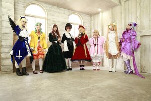 Rating: Safe Score: 0 Tags: 6+girls 91076 blonde_hair blue_eyes boots bow brown_hair dress gloves green_hair hair_flower hair_ornament hat japanese_clothes long_hair multiple_cosplay multiple_girls short_hair skirt tagme wings User: admin