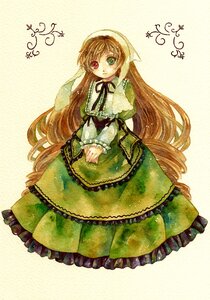 Rating: Safe Score: 0 Tags: 1girl brown_hair dress frills full_body green_dress green_eyes head_scarf heterochromia image long_hair long_sleeves looking_at_viewer red_eyes solo suiseiseki very_long_hair User: admin