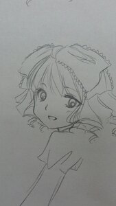 Rating: Safe Score: 0 Tags: 1girl bow graphite_(medium) greyscale hair_bow hakurei_reimu hinaichigo image looking_at_viewer monochrome open_mouth smile solo traditional_media User: admin