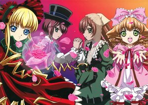 Rating: Safe Score: 0 Tags: blonde_hair bonnet bow brown_hair dress flower frills green_eyes hat hina_ichigo image long_hair long_sleeves looking_at_viewer multiple multiple_girls open_mouth outstretched_arm outstretched_hand petals pink_bow pink_flower pink_rose ribbon rose shinku siblings sisters smile souseiseki suiseiseki tagme top_hat twins User: admin
