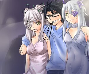 Rating: Safe Score: 0 Tags: 1boy 2girls artist_request barasuishou black_hair dress eyepatch flower grin image kirakishou long_hair mouth_hold multiple_girls older pair rozen_maiden sakurada_jun silver_hair smile suigintou yellow_eyes User: admin
