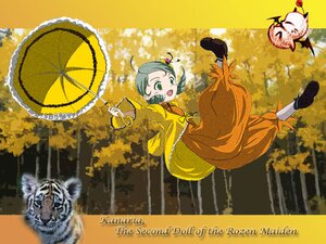 Rating: Safe Score: 0 Tags: 1girl :d dress green_eyes holding_umbrella image kanaria long_sleeves open_mouth parasol short_hair smile solo umbrella User: admin