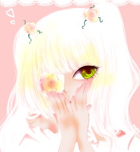 Rating: Safe Score: 0 Tags: 1girl bangs face flower glasses hair_ornament hands_on_own_face image kirakishou pink_flower pink_rose rose solo white_flower white_hair white_rose yellow_flower yellow_rose User: admin