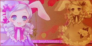 Rating: Safe Score: 0 Tags: 2girls :d animal_ears blonde_hair blush bow bunny_ears curly_hair dress drill_hair frills hat image kanaria multiple_girls open_mouth pink_bow ringlets silver_hair smile solo twin_drills twintails User: admin
