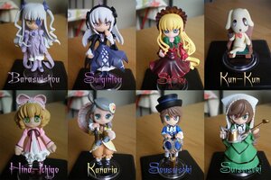 Rating: Safe Score: 0 Tags: 6+girls blonde_hair blue_eyes bow brown_hair doll dress green_eyes hat heterochromia hina_ichigo kanaria long_hair multiple_dolls multiple_girls photo pink_bow shinku short_hair silver_hair sisters souseiseki suigintou suiseiseki tagme twintails User: admin