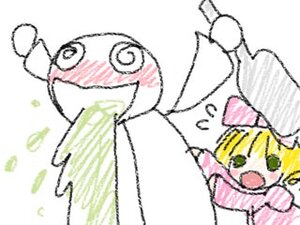 Rating: Safe Score: 0 Tags: 1girl blonde_hair blush flying_sweatdrops green_eyes hinaichigo image open_mouth solo striped User: admin