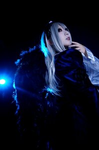 Rating: Safe Score: 0 Tags: 1girl dark dress full_moon lips long_hair long_sleeves looking_at_viewer makeup moon nail_polish night red_eyes solo suigintou User: admin