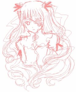 Rating: Safe Score: 0 Tags: 1girl barasuishou bare_shoulders bow dress elbow_gloves flower gloves hair_ribbon image long_hair looking_at_viewer monochrome ribbon rose simple_background solo striped two_side_up vertical_stripes very_long_hair white_background User: admin