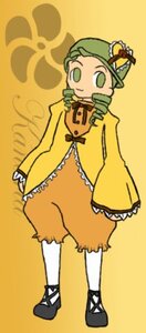 Rating: Safe Score: 0 Tags: 1girl bloomers bow dress drill_hair frills full_body green_eyes green_hair heart_hair_ornament hina_ichigo image kanaria long_sleeves shoes simple_background sleeves_past_wrists solo standing twin_drills yellow_background User: admin