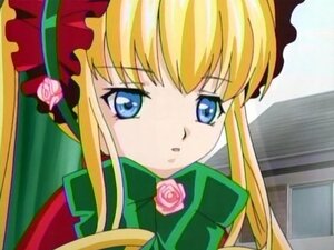 Rating: Safe Score: 0 Tags: 1girl bangs blonde_hair blue_eyes bonnet bow bowtie flower image long_hair looking_at_viewer pink_bow pink_flower pink_rose rose shinku sidelocks solo User: admin