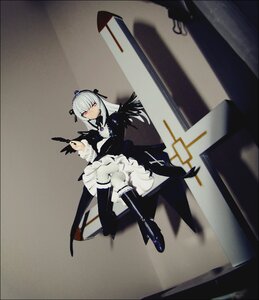Rating: Safe Score: 0 Tags: 1girl black_footwear boots crossed_legs doll dress frills gothic_lolita hairband high_heel_boots high_heels knee_boots lolita_fashion long_hair long_sleeves photo red_eyes ribbon silver_hair sitting solo suigintou wings User: admin