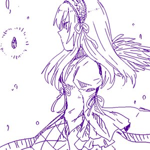 Rating: Safe Score: 0 Tags: 1boy hair_ribbon hairband image jewelry long_hair monochrome ribbon smile solo suigintou white_background User: admin