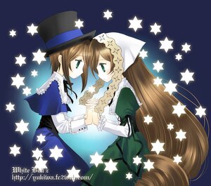 Rating: Safe Score: 0 Tags: 2girls american_flag blue_dress brown_hair christmas_ornaments christmas_tree cross dress green_dress green_eyes hat head_scarf holding_hands image latin_cross long_hair long_sleeves multiple_girls pair profile shooting_star short_hair siblings sisters souseiseki star_(symbol) star_earrings star_hair_ornament star_necklace star_print starfish starry_background suiseiseki twins very_long_hair User: admin